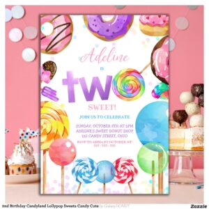 2nd_birthday_candyland_lollypop_sweets_candy_cute_invitation-r_i8clb6_2154 2nd Birthday Candyland Lollypop Sweets Candy Cute Invitation