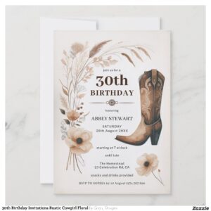 30th_birthday_invitations_rustic_cowgirl_floral-r484e64112eb14638aef7819c8db9db33_tcvt0_2154 30th Birthday Invitations Rustic Cowgirl Floral