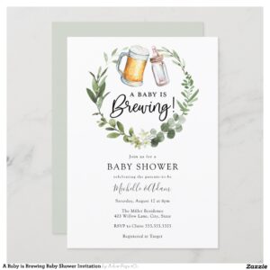 a_baby_is_brewing_baby_shower_invitation-r612195d2987c449487e797778651c351_tcv4s_2154 A Baby is Brewing Baby Shower Invitation