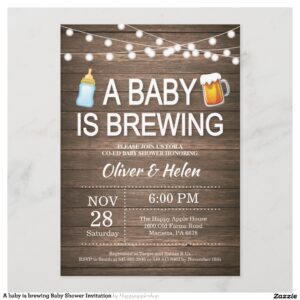 a_baby_is_brewing_baby_shower_invitation-re51bb3aa94c7472aa3e084f66b754fb4_tcvcs_2154 A baby is brewing Baby Shower Invitation