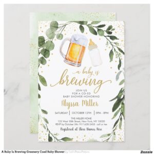 a_baby_is_brewing_greenery_coed_baby_shower_invitation-r2e9dba6a94dc4e428cc09625d6fd8242_tcv4s_2154 A Baby Is Brewing Greenery Coed Baby Shower Invitation