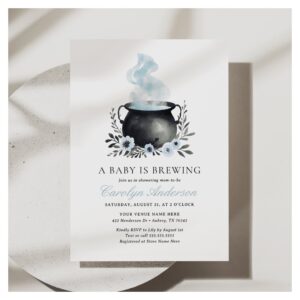 a_baby_is_brewing_halloween_baby_shower_invitation-r_wwvnuu_2154 A Baby is Brewing Halloween Baby Shower Invitation