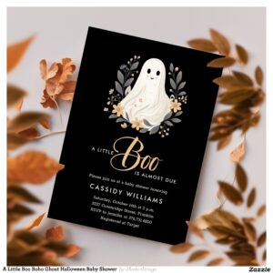 a_little_boo_boho_ghost_halloween_baby_shower_invitation-r_xr3z4x_2154 A Little Boo Boho Ghost Halloween Baby Shower Invitation