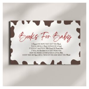 a_little_cowboy_rodeo_baby_shower_books_for_baby_enclosure_card-r_iuu5xc_2154 A Little Cowboy Rodeo Baby Shower Books For Baby Enclosure Card