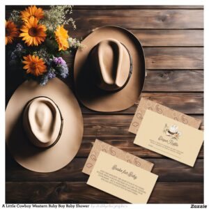 a_little_cowboy_western_baby_boy_baby_shower_enclosure_card-r_wvlimf_2154 A Little Cowboy Western Baby Boy Baby Shower Enclosure Card