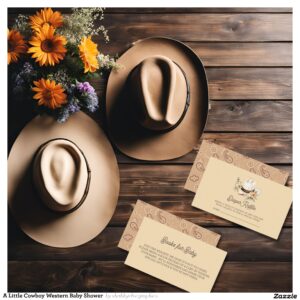 a_little_cowboy_western_baby_shower_enclosure_card-r_wvlzx5_2154 A Little Cowboy Western Baby Shower Enclosure Card