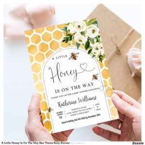 a_little_honey_is_on_the_way_bee_theme_baby_shower_invitation-r_zzkabg_2154 A Little Honey Is On The Way Bee Theme Baby Shower Invitation
