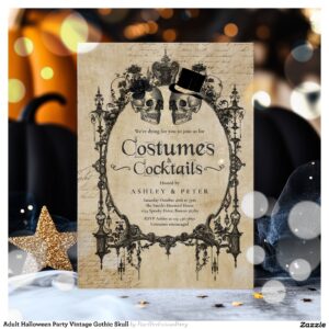 adult_halloween_party_vintage_gothic_skull_invitation-r_w5rn0e_2154 Adult Halloween Party Vintage Gothic Skull Invitation