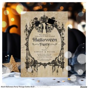 adult_halloween_party_vintage_gothic_skull_invitation-r_w9hqct_2154 Adult Halloween Party Vintage Gothic Skull Invitation