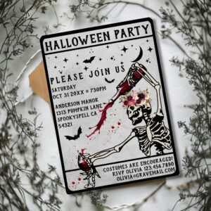 adult_halloween_party_vintage_skull_invitation-r_8jf3z8_2154 Adult Halloween Party Vintage Skull Invitation