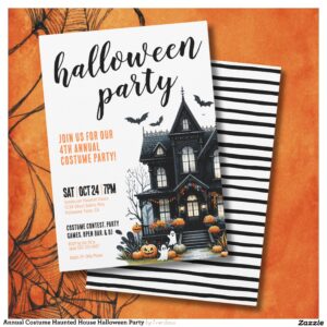 Annual Costume Haunted House Halloween Party Invitation