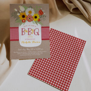 Baby BBQ Baby Shower Invitation, BabyQ Invite
