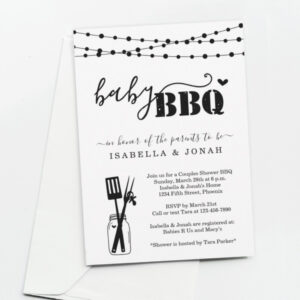 Baby BBQ - Couples Shower Baby Q BaByQ Barbeque Invitation