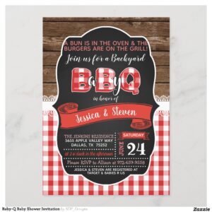 Baby-Q Baby Shower Invitation
