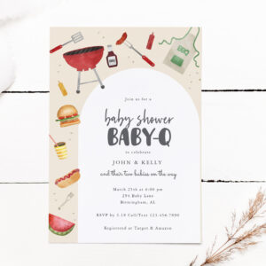 Baby-Q Baby Shower Invitation