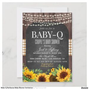 Baby-Q Barbecue Baby Shower Invitation