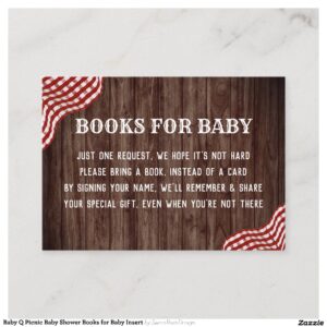 Baby Q Picnic Baby Shower Books for Baby Insert
