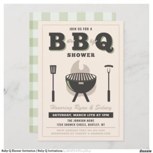 Baby Q Shower Invitation Baby Q Invitations