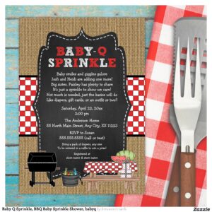 Baby Q Sprinkle, BBQ Baby Sprinkle Shower, babyq Invitation