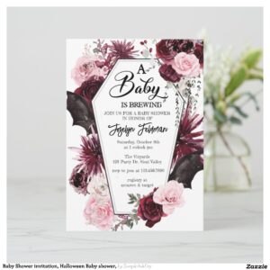 Baby Shower invitation, Halloween Baby shower, Invitation