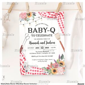 BabyQ Baby Shower BBQ Baby Shower Invitation