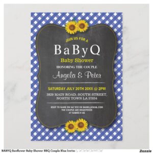 babyq_sunflower_baby_shower_bbq_couple_blue_invite-r3667a4b1799342cf85250c0587779b6e_tcvcs_2154 BABYQ Sunflower Baby Shower BBQ Couple Blue Invite