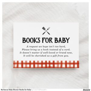 barbecue_baby_shower_books_for_baby_enclosure_card-r_vgwgvb_2154 Barbecue Baby Shower Books for Baby Enclosure Card
