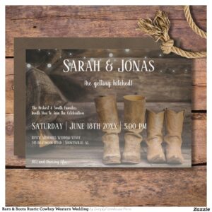 barn_boots_rustic_cowboy_western_wedding_invitation-r_xnzqas_2154 Barn & Boots Rustic Cowboy Western Wedding Invitation
