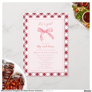 bbq_and_bows_gingham_girl_baby_shower_invitation-r_x9pwn8_2154 BBQ and Bows Gingham Girl Baby Shower Invitation