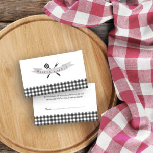 bbq_baby_shower_diaper_raffle_vintage_grey_plaid_enclosure_card-r_vjxd16_2154 BBQ Baby Shower Diaper Raffle Vintage Grey Plaid Enclosure Card