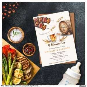 bbq_beer_diapers_casual_couples_baby_shower_invitation-r_i6wymb_2154 BBQ & Beer Diapers Casual Couples Baby Shower Invitation