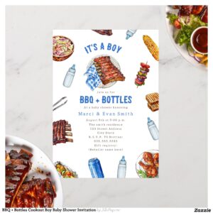 bbq_bottles_cookout_boy_baby_shower_invitation-r_ifkvj9_2154 BBQ + Bottles Cookout Boy Baby Shower Invitation