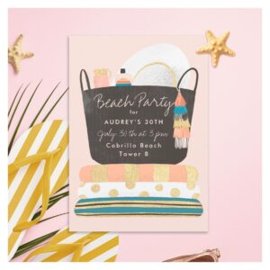 Beach Essentials Summer Beach Party Invitation