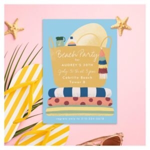 Beach Essentials Summer Beach Party Invitation