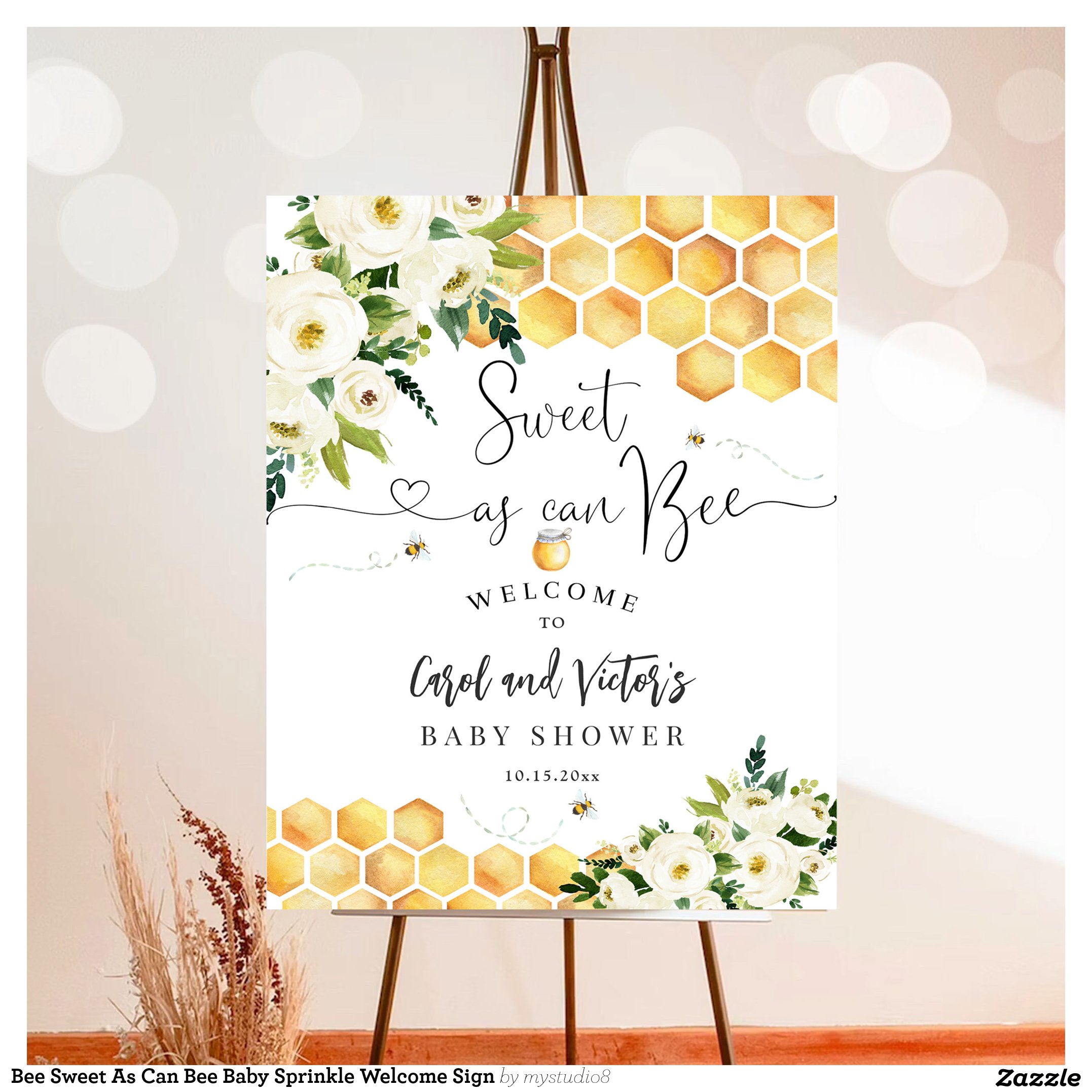 Bee Sweet As Can Bee Baby Sprinkle Welcome Sign