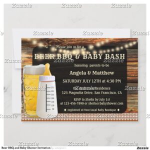 Beer BBQ and Baby Shower Invitation