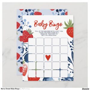 Berry Sweet Baby Bingo Invitation