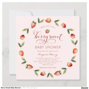 Berry Sweet Baby Shower Invitation