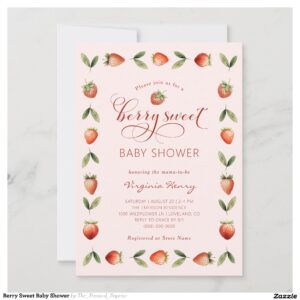 Berry Sweet Baby Shower Invitation