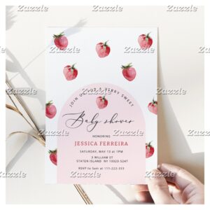 Berry sweet baby shower invitation