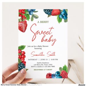 Berry Sweet Summer Baby Shower Invitation