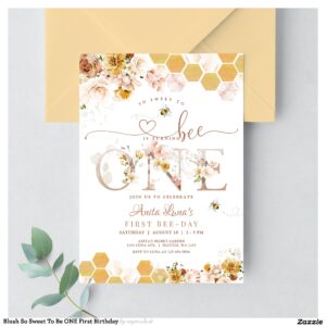 Blush So Sweet To Be ONE First Birthday Invitation