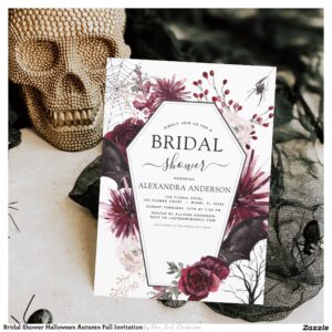 Bridal Shower Halloween Autumn Fall Invitation