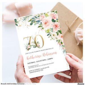 Brunch 70th birthday Invitation