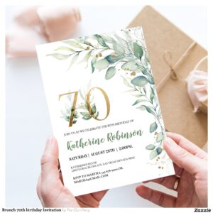 Brunch 70th birthday Invitation