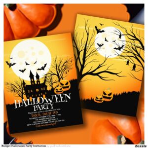 Budget Halloween Party Invitation Flyer
