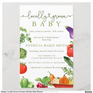 Budget Locally Grown Farmers Market Baby Shower