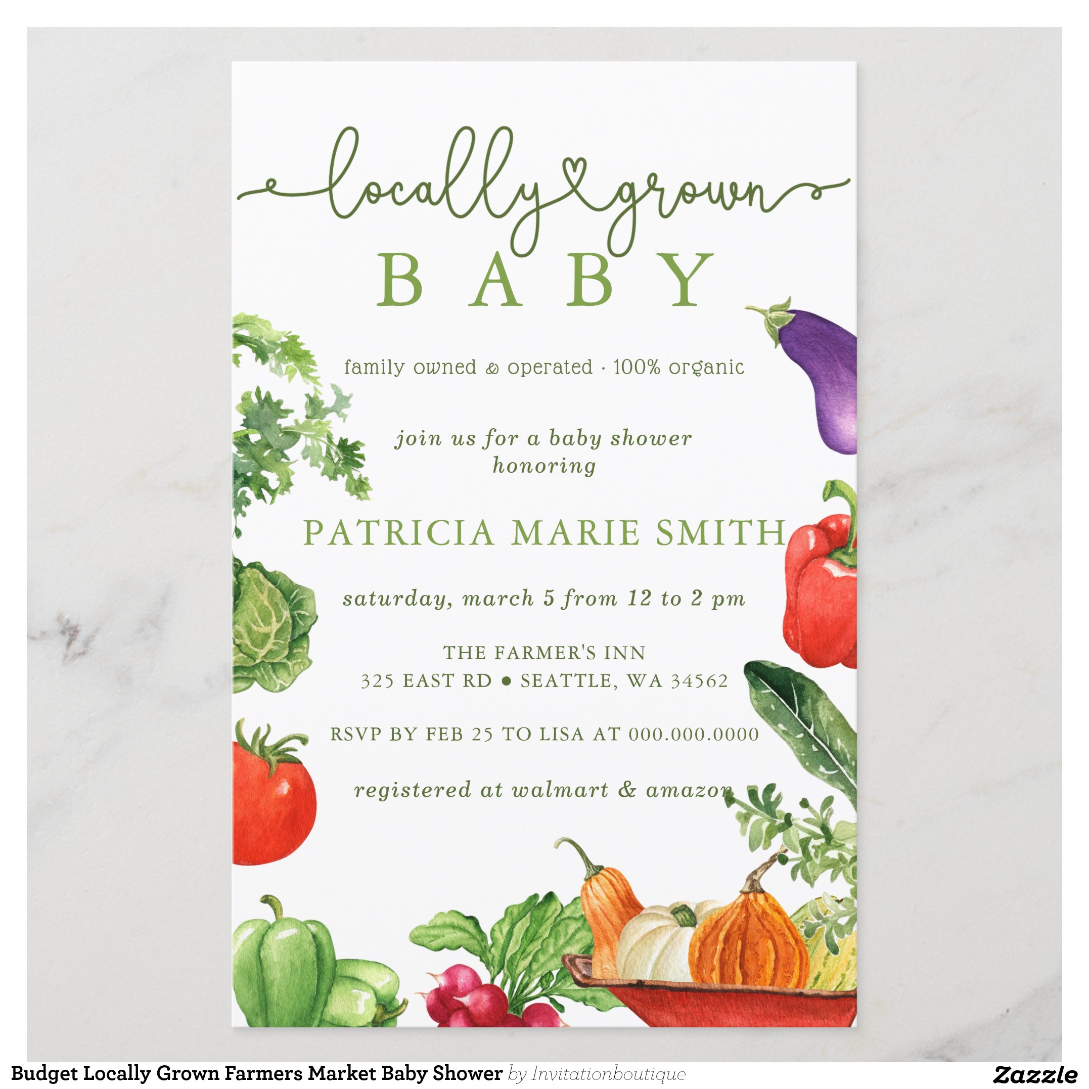Budget Locally Grown Farmers Market Baby Shower