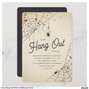 Come Hang Out With Us Halloween Party Invitation