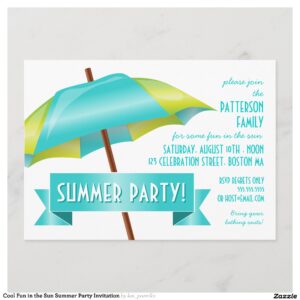 Cool Fun in the Sun Summer Party Invitation